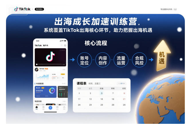 出海成长加速训练营，系统覆盖TikTok出海核心环节，助力把握出海机遇(更新)-千汇网创