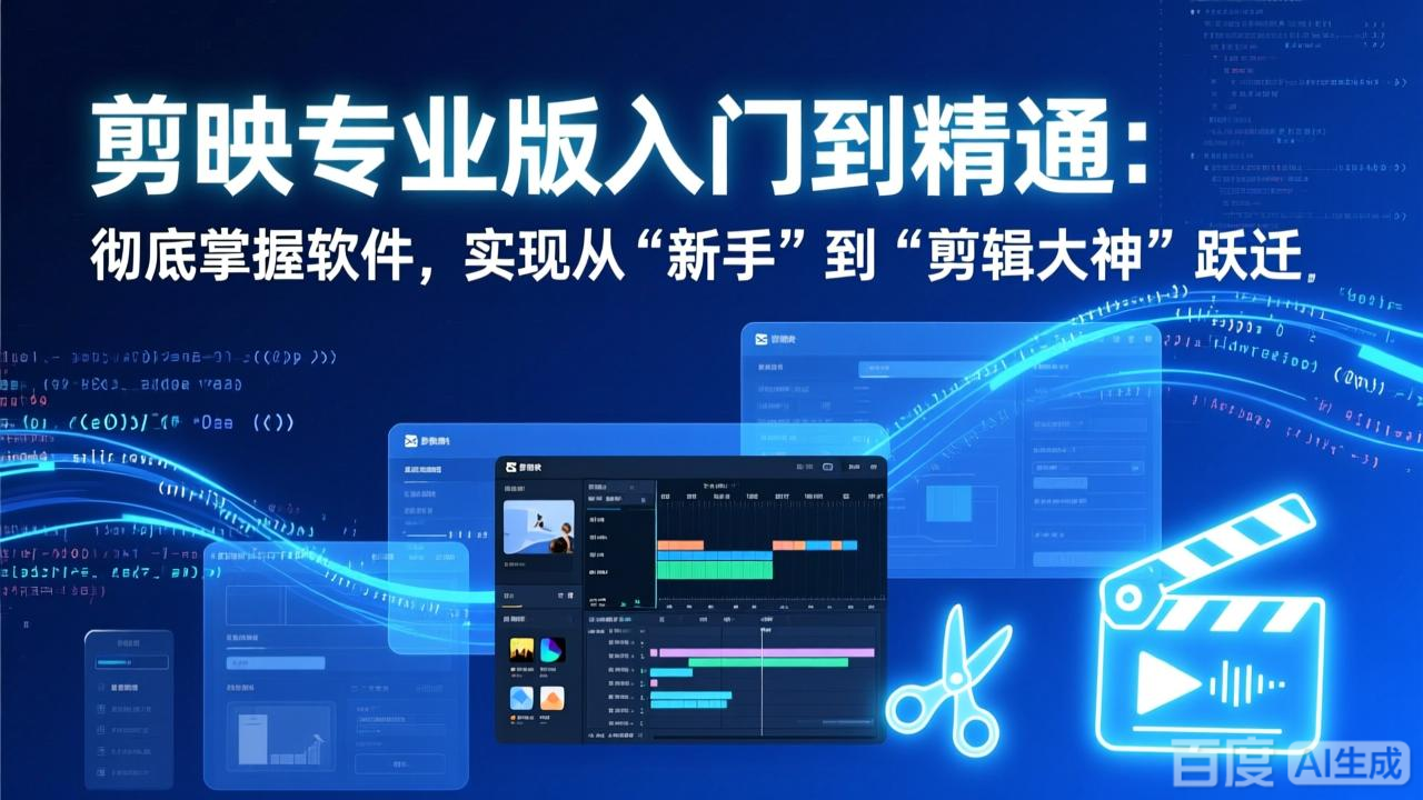 剪映专业版入门到精通：彻底掌握软件，实现从“新手”到“剪辑大神”跃迁-千汇网创