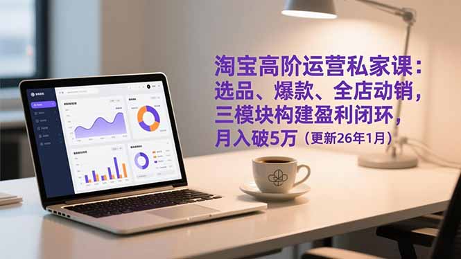 淘宝高阶运营私家课：选品、爆款、全店动销，三模块构建盈利闭环，月入破5万(更新26年1月-千汇网创