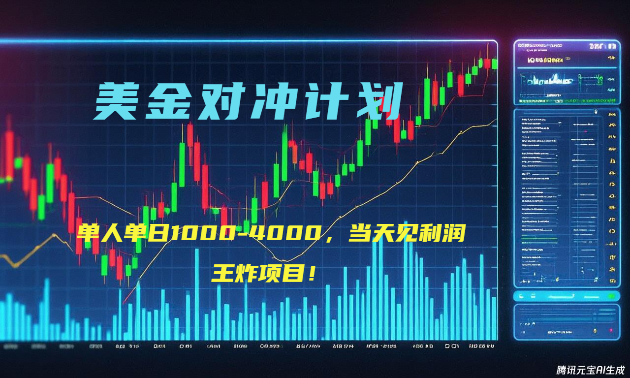 2025年最暴力项目“美金先登计划”最新最强对冲战法，每日实际收益1K-4K-千汇网创