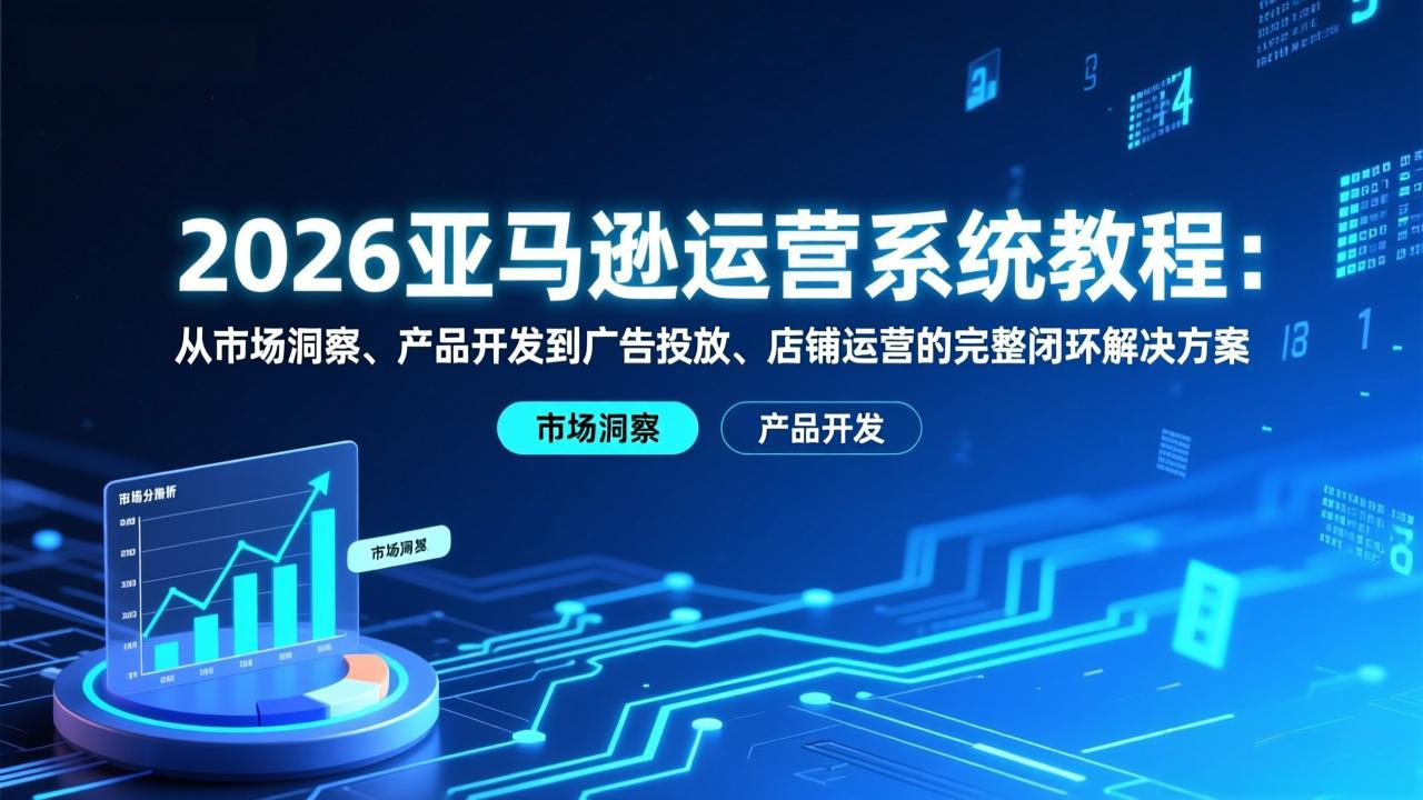 2026亚马逊运营系统教程：从市场洞察、产品开发到广告投放、店铺运营的完整闭环解决方案-千汇网创