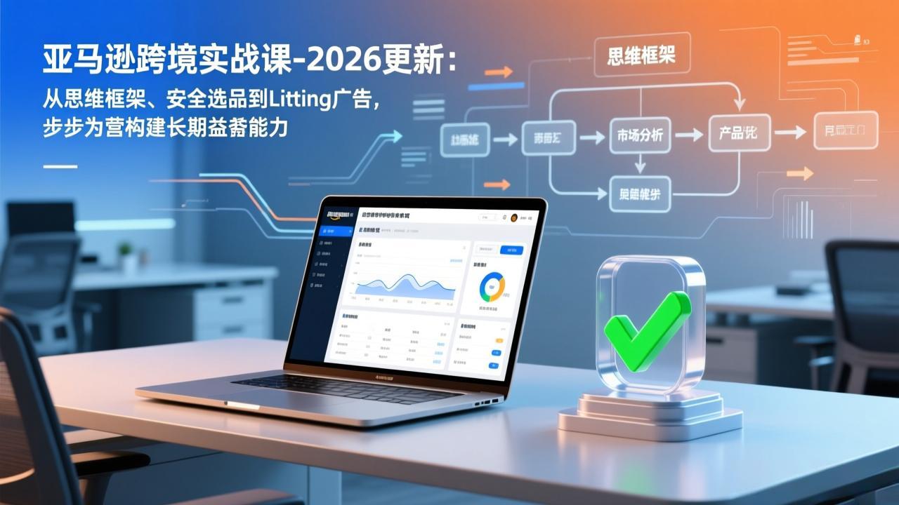 亚马逊跨境实战课-2026更新：从思维框架、安全选品到Listing广告，步步为营构建长期盈利能力-千汇网创