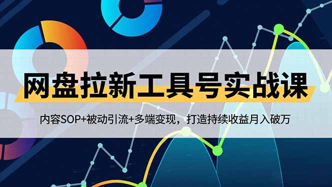 网盘拉新工具号实战课，内容SOP+被动引流+多端变现，打造持续收益月入破万-千汇网创