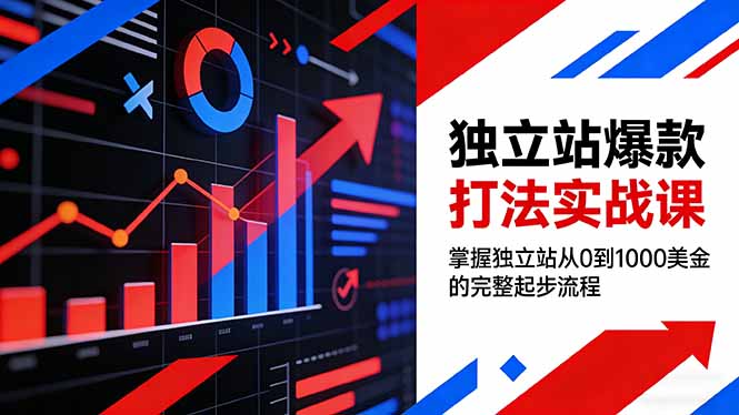 独立站爆款打法实战课，掌握独立站从0到1000美金的完整起步流程-千汇网创