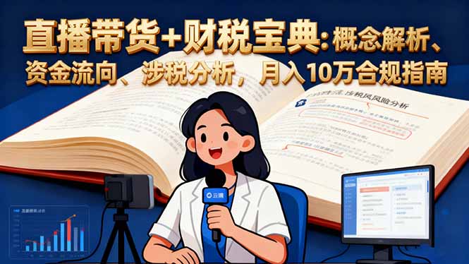 直播带货+财税宝典：概念解析、资金流向、涉税分析，月入10万合规指南-千汇网创