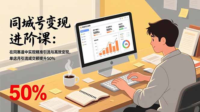 同城号变现进阶课：在同城赛道中实现精准引流与高效变现，单店月引流成交额提升50%-千汇网创