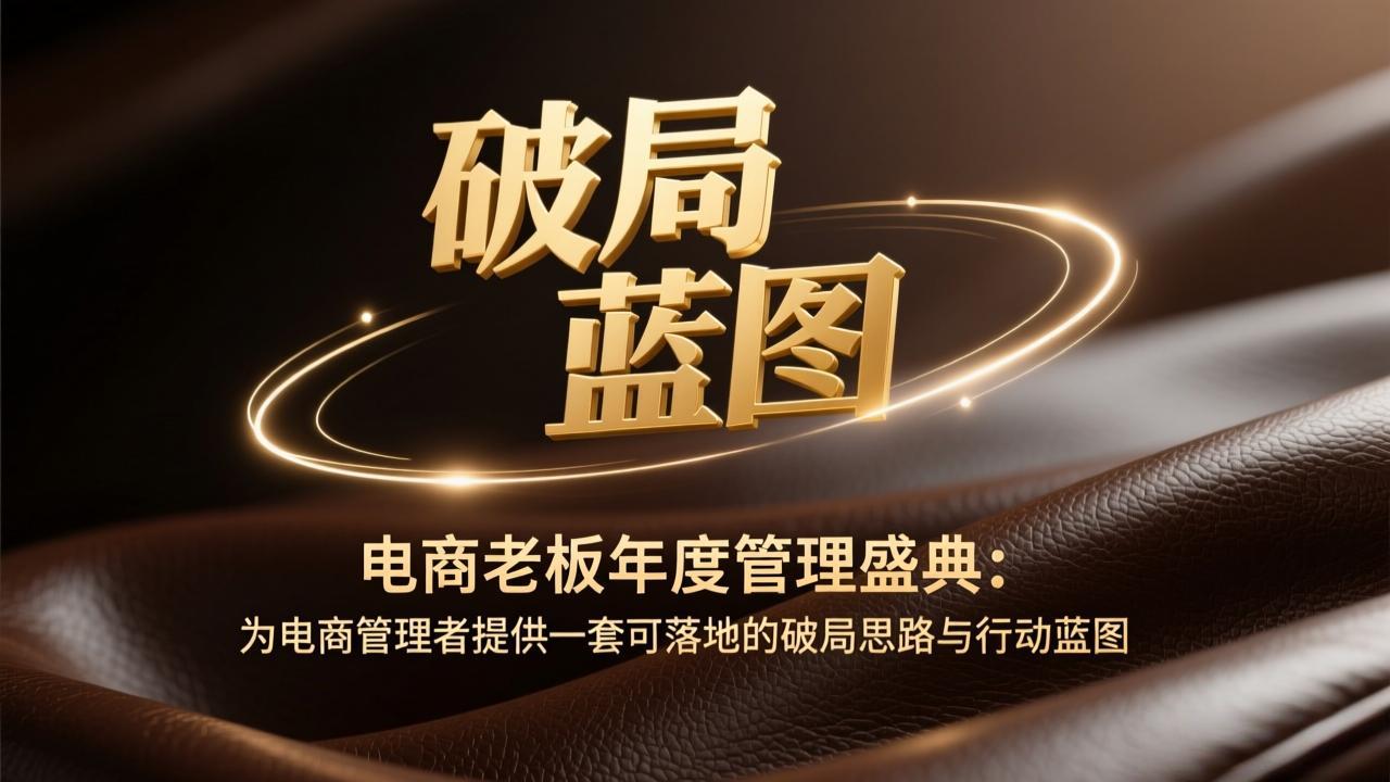 电商老板年度管理盛典：为电商管理者提供一套可落地的破局思路与行动蓝图-千汇网创