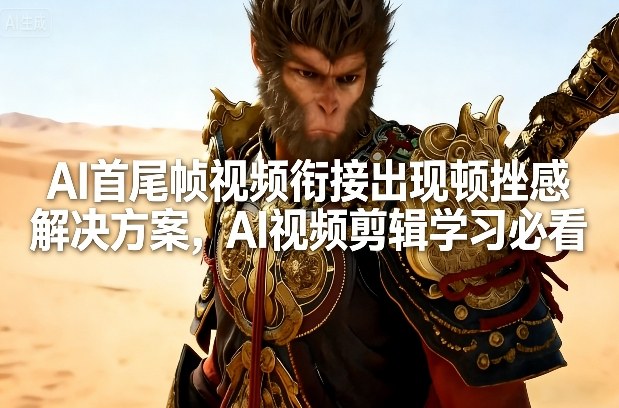 AI首尾帧视频衔接出现顿挫感解决方案，AI视频剪辑学习必看-千汇网创