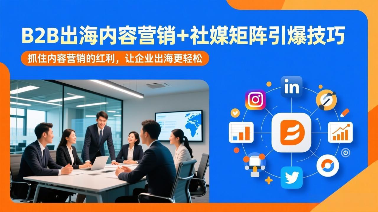 B2B出海内容营销+社媒矩阵引爆技巧：抓住内容营销的红利，让企业出海更轻松-千汇网创