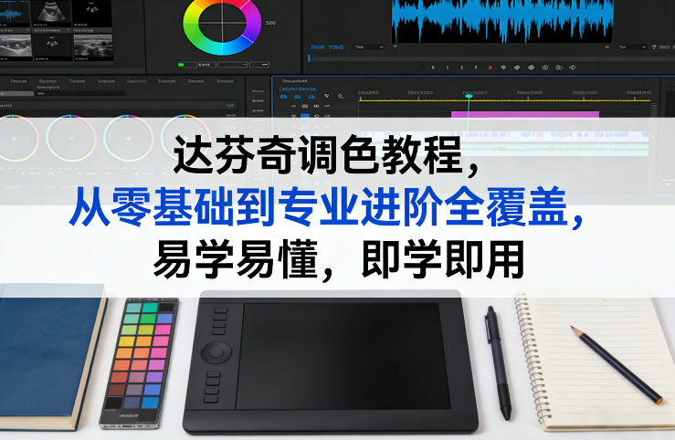 达芬奇调色教程，从零基础到专业进阶全覆盖，易学易懂，即学即用-千汇网创