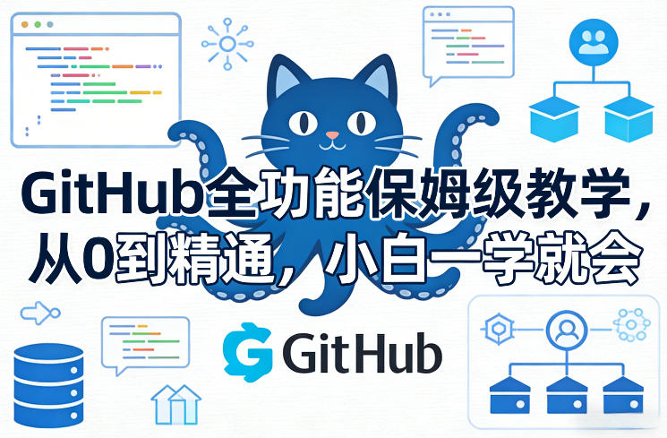 GitHub全功能保姆级教学，从0到精通，小白一学就会-千汇网创