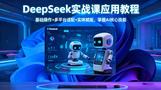 DeepSeek实战课应用教程、基础操作+多平台适配+实体赋能,掌握AI核心技能-千汇网创