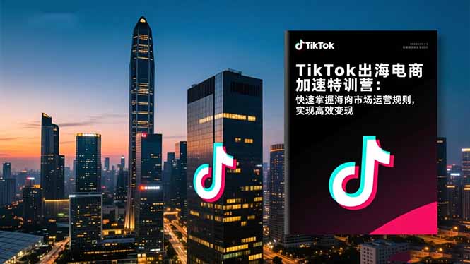 TikTok出海电商加速特训营：快速掌握海外市场运营规则，实现高效变现-千汇网创