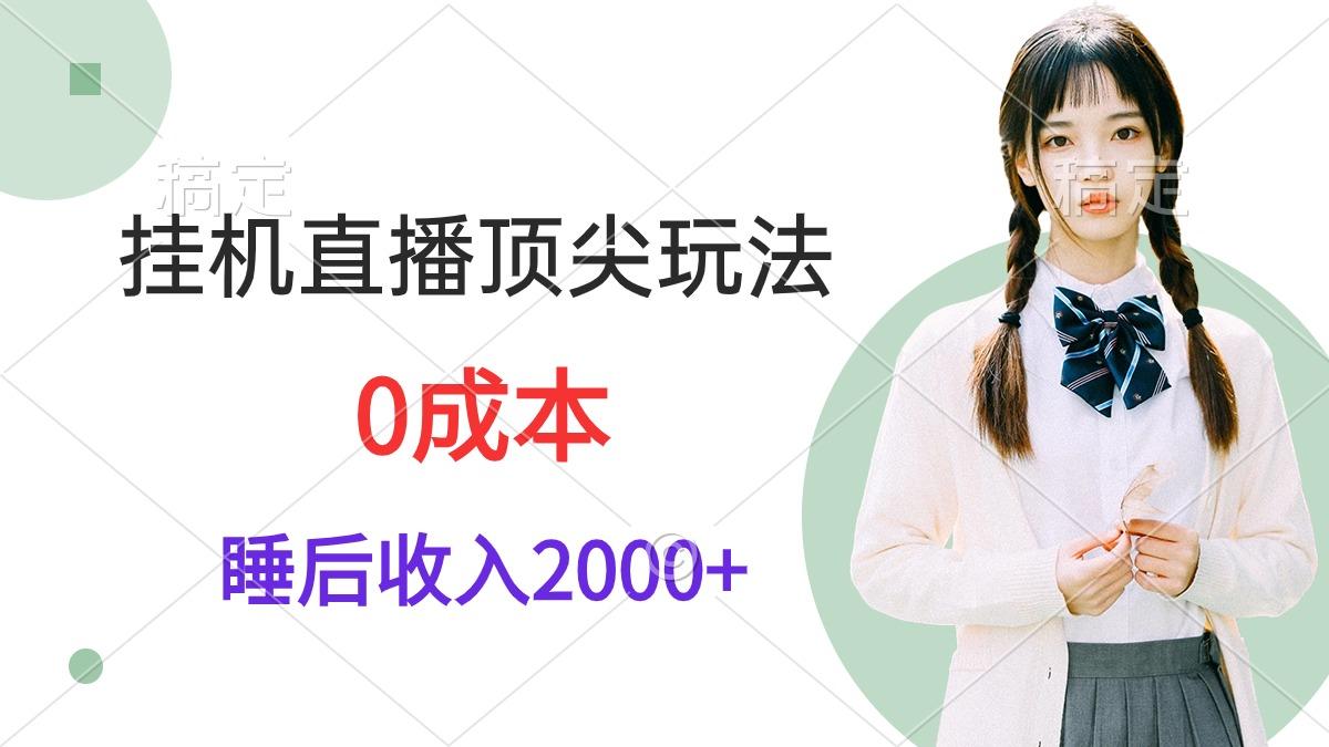 (9715期)挂机直播顶尖玩法，睡后日收入2000+、0成本，视频教学-千汇网创