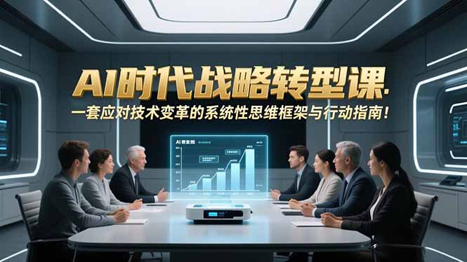 AI时代战略转型课：一套应对技术变革的系统性思维框架与行动指南！-千汇网创