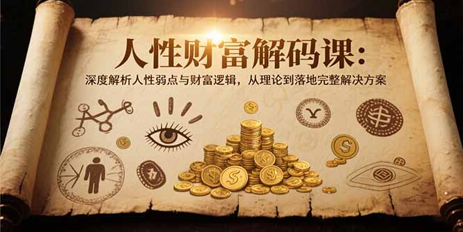 人性财富解码课6.0：深度解析人性弱点与财富逻辑，理论到落地完整解决方案-千汇网创