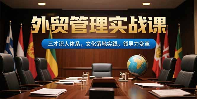 外贸管理实战课，三才识人体系，文化落地实践，领导力变革-千汇网创