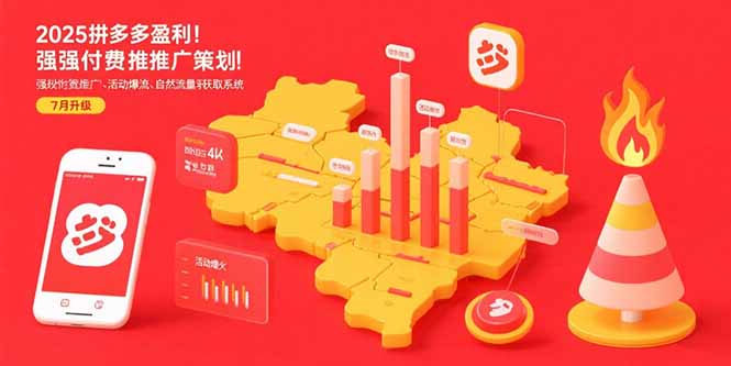 2025拼多多盈利地图：强付费推广策略/活动爆流/自然流量获取系统(7月更新-千汇网创