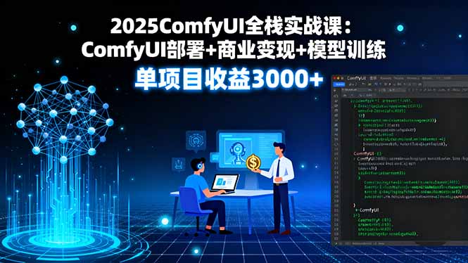 2025ComfyUI全栈实战课：ComfyUI部署+商业变现+模型训练，单项目收益3000+-千汇网创