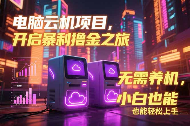 电脑云机项目 暴力撸金玩法，不需要养机 配置没有要求 单机100个窗口一...-千汇网创