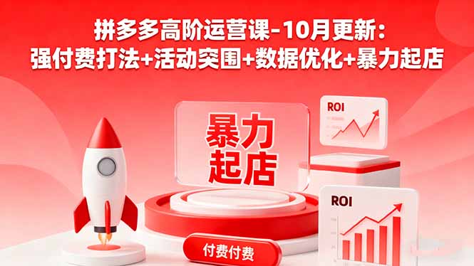 拼多多高阶运营课-10月更新：强付费打法+活动突围+数据优化+暴力起店-千汇网创