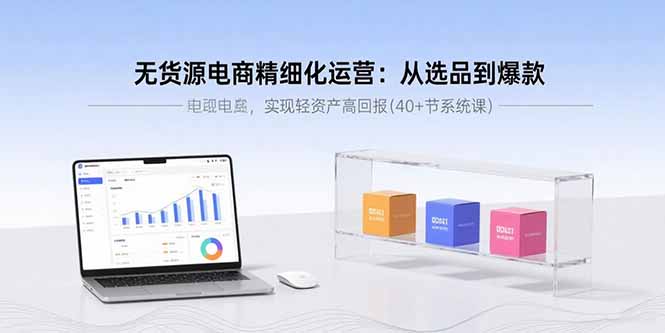 无货源电商精细化运营：从选品到爆款，实现轻资产高回报(40+节系统课-千汇网创