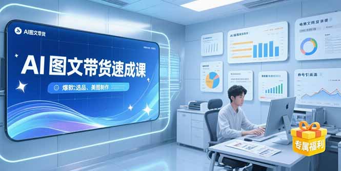 AI图文带货速成课，养号引流秘籍，爆款选品策略，美图制作全流程-千汇网创