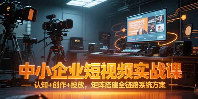 中小企业短视频实战课，认知+创作+投放，矩阵搭建全链路系统方案-千汇网创