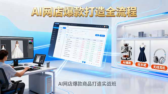 AI网店爆款商品打造实战班：AI技术实现商品图智能处理，快速搭建AI网店-千汇网创