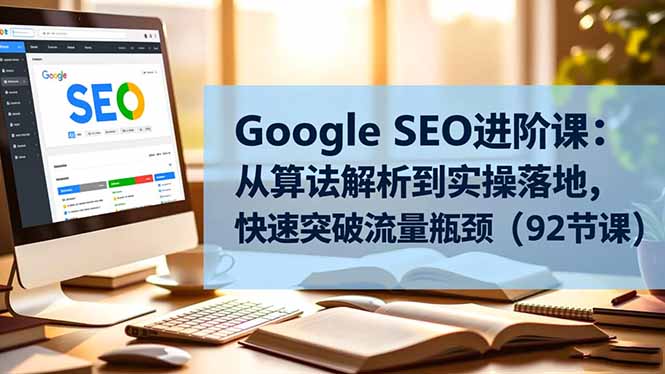 Google SEO进阶课：从算法解析到实操落地，快速突破流量瓶颈(92节课-千汇网创