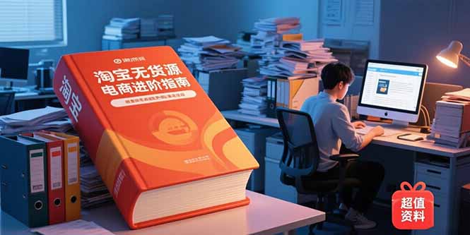 淘宝无货源电商进阶指南，包含新人课、进阶课，配套资料，蓝海选品等-千汇网创