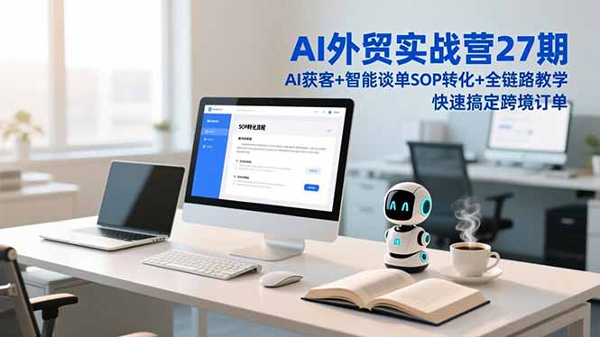 AI外贸实战营27期，AI获客+智能谈单+SOP转化+全链路教学，快速搞定跨境订单-千汇网创