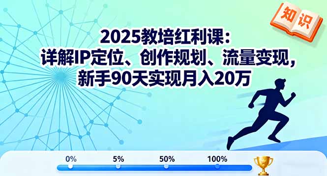 2025教培红利课：详解IP定位、创作规划、流量变现，新手90天实现月入20万-千汇网创