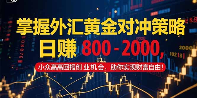 掌握外汇黄金对冲策略，日赚 800 – 2000，小众高回报创业机会，助你实…-千汇网创