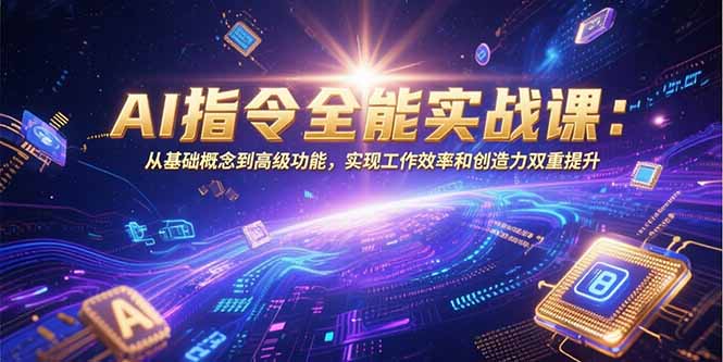 AI指令全能实战课：从基础概念到高级功能，实现工作效率和创造力双重提升-千汇网创