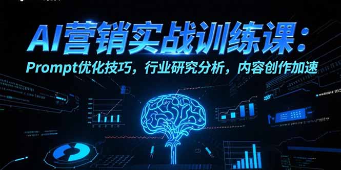 AI营销实战训练课：Prompt优化技巧，行业研究分析，内容创作加速-千汇网创