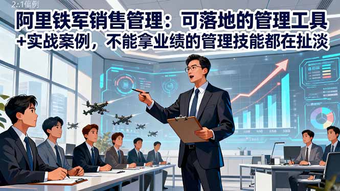 阿里铁军销售管理：可落地的管理工具+实战案例，不能拿业绩的管理都在扯淡-千汇网创