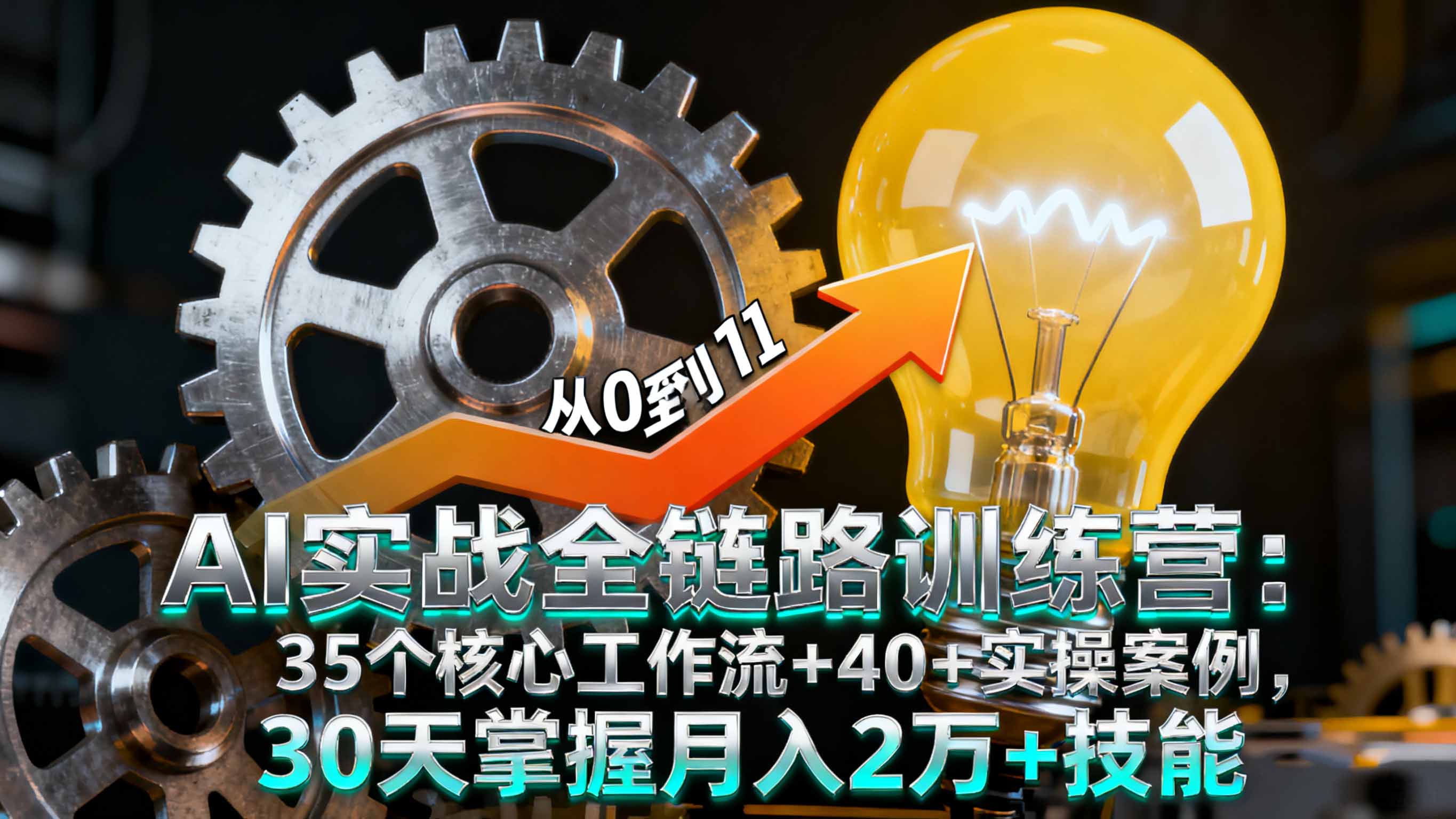 AI实战全链路训练营：35个核心工作流+40+实操案例，30天掌握月入2万+技能-千汇网创