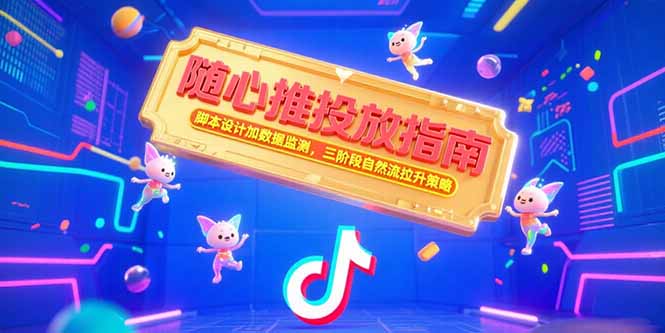 随心推投放指南，脚本设计加数据监测，三阶段自然流拉升策略-千汇网创