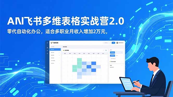 AI+飞书多维表格实战营2.0：零代码自动化办公，适合多职业月收入增加2万元-千汇网创