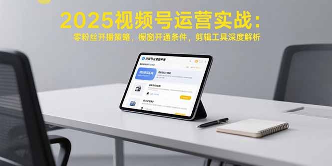 2025视频号运营实战：零粉丝开播策略，橱窗开通条件，剪辑工具深度解析-千汇网创