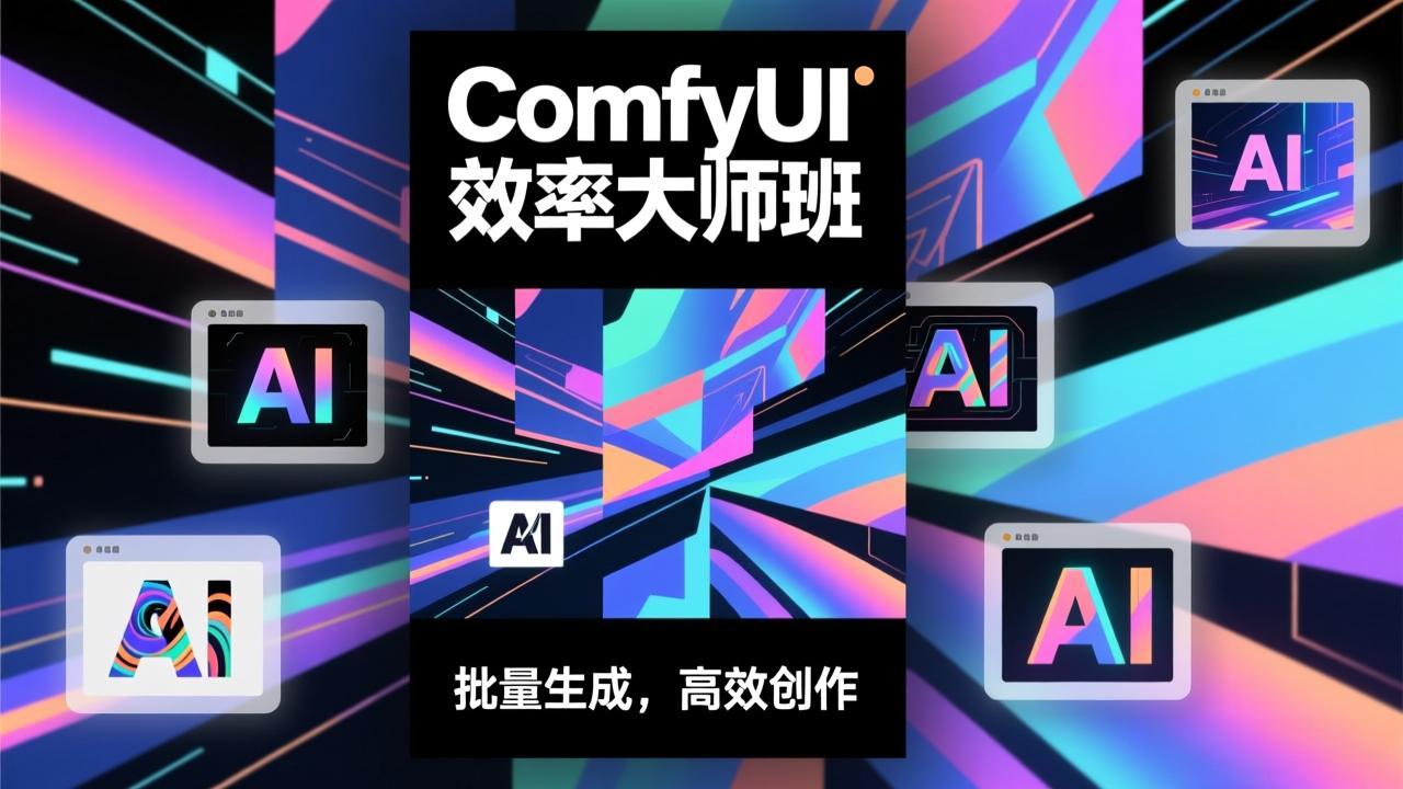 ComfyUI效率大师班：工作流搭建，批量生成，将个人AI出图效率提升5-10倍，月接单收入1-3万-千汇网创