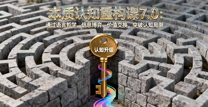 本质认知重构课7.0：通过语言哲学、信息博弈、价值交换，突破认知局限-千汇网创