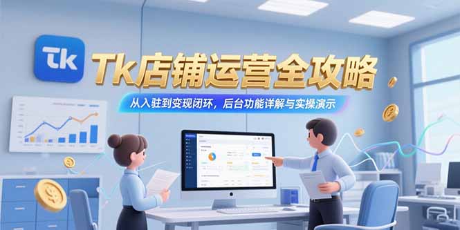 Tk店铺运营全攻略，从入驻到变现闭环，后台功能详解与实操演示-千汇网创