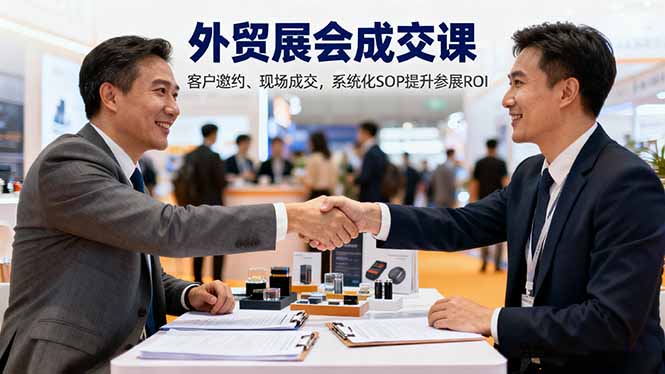 外贸展会成交课，含目标制定、客户邀约、现场成交，系统化SOP提升参展ROI-千汇网创
