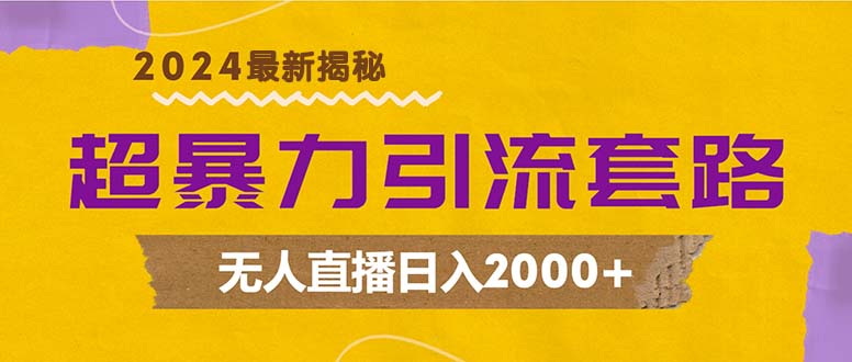 超暴力引流套路，无人直播日入2000+-千汇网创