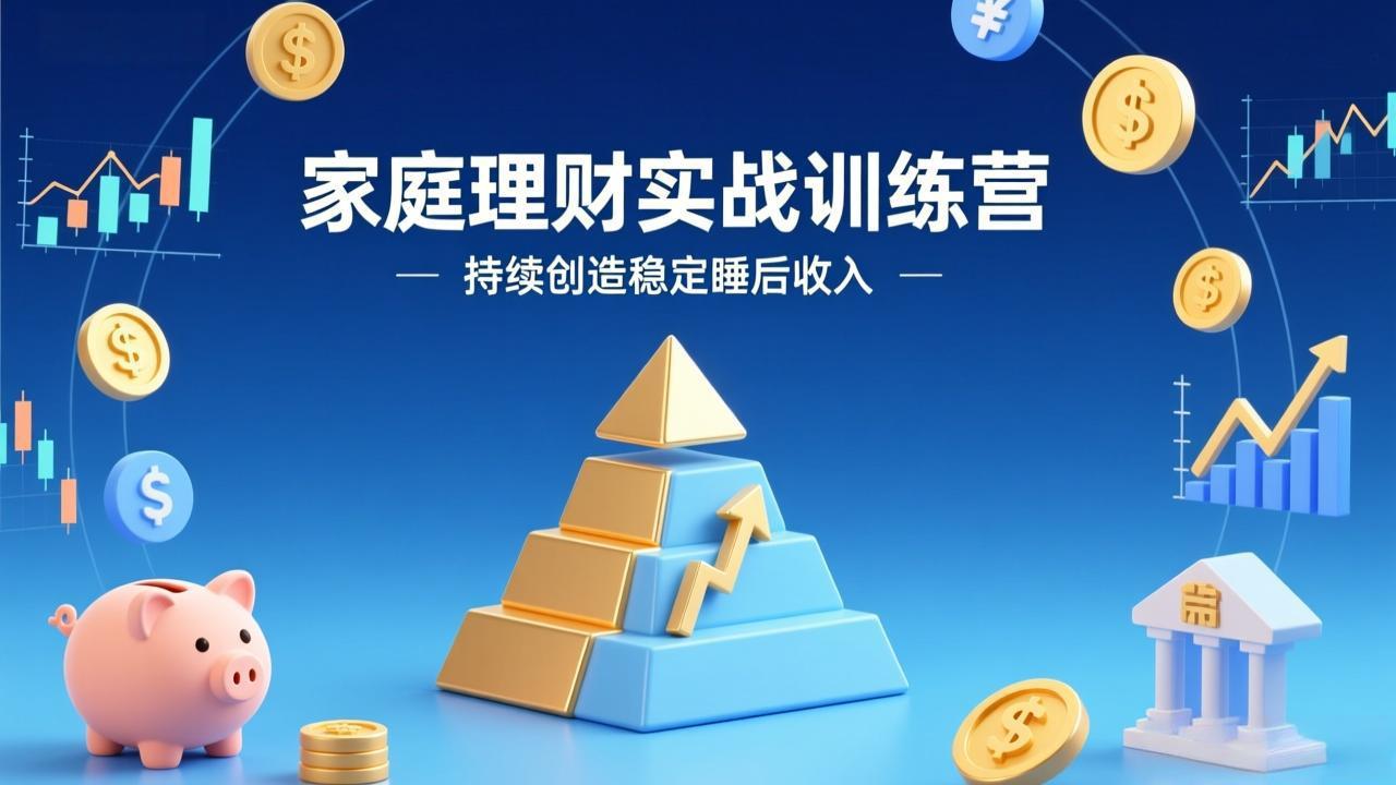 家庭理财实战训练营：从0到1建体系，三阶进阶层层递进，助你持续创造稳定睡后收入-千汇网创