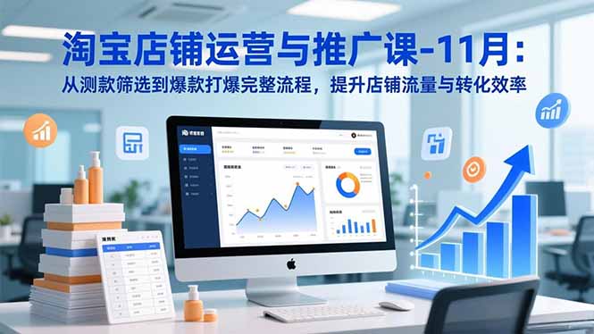 淘宝店铺运营与推广课-11月：从测款筛选到爆款打爆完整流程，提升店铺流量与转化效率-千汇网创