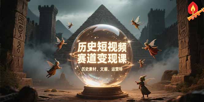 历史短视频赛道变现课，百集素材库应用，文案剪辑技巧，账号运营全案-千汇网创