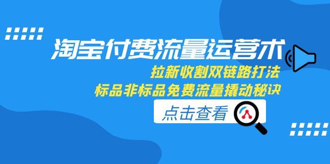 淘宝付费流量运营术，拉新收割双链路打法，标品非标品免费流量撬动秘诀-千汇网创
